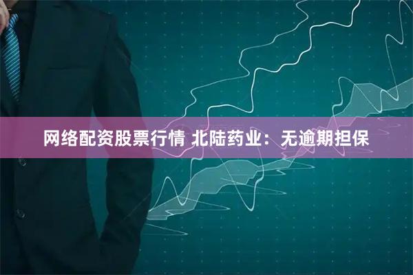 网络配资股票行情 北陆药业：无逾期担保